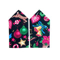 Black festive pattern Christmas epaulettes