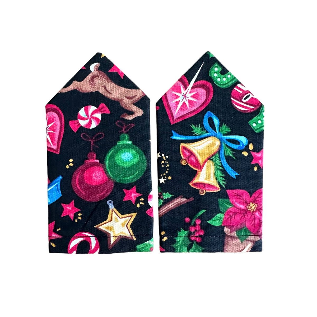 Black festive pattern Christmas epaulettes