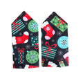 Black presents & stockings Christmas epaulettes