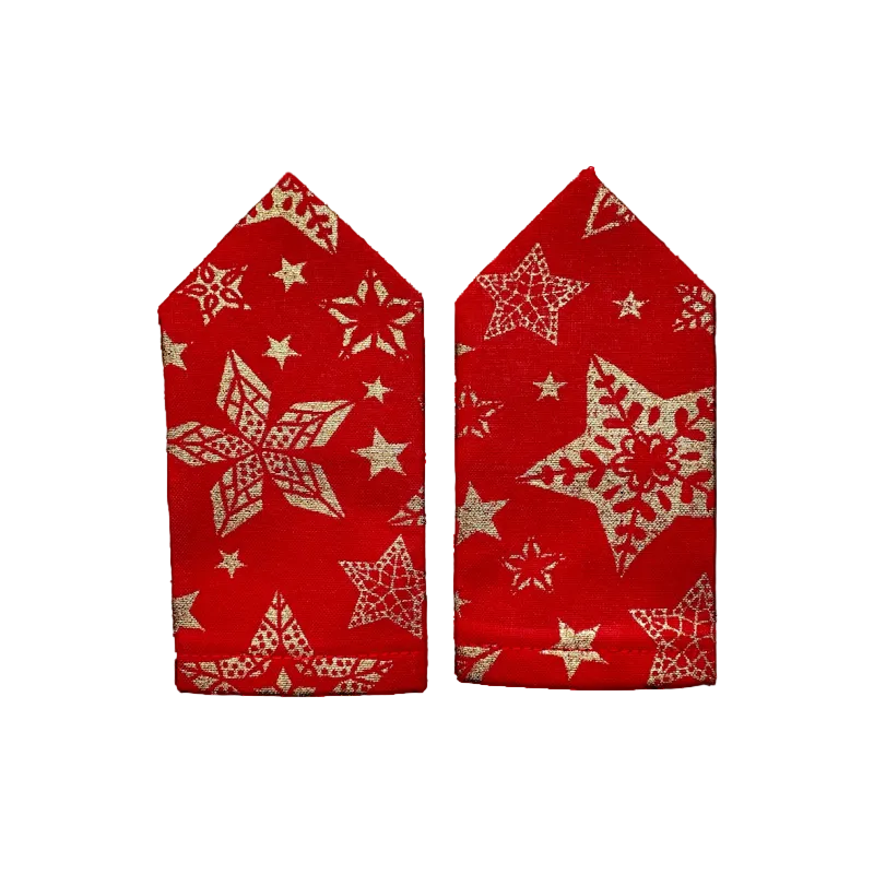 Christmas red gold star epaulettes