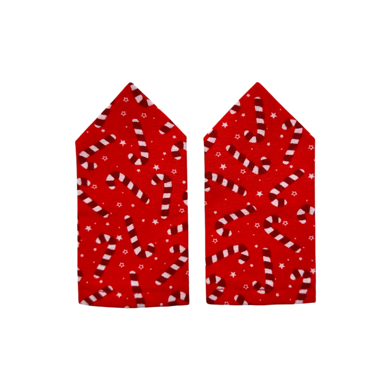 Candy Cane Epaulettes with red fabric